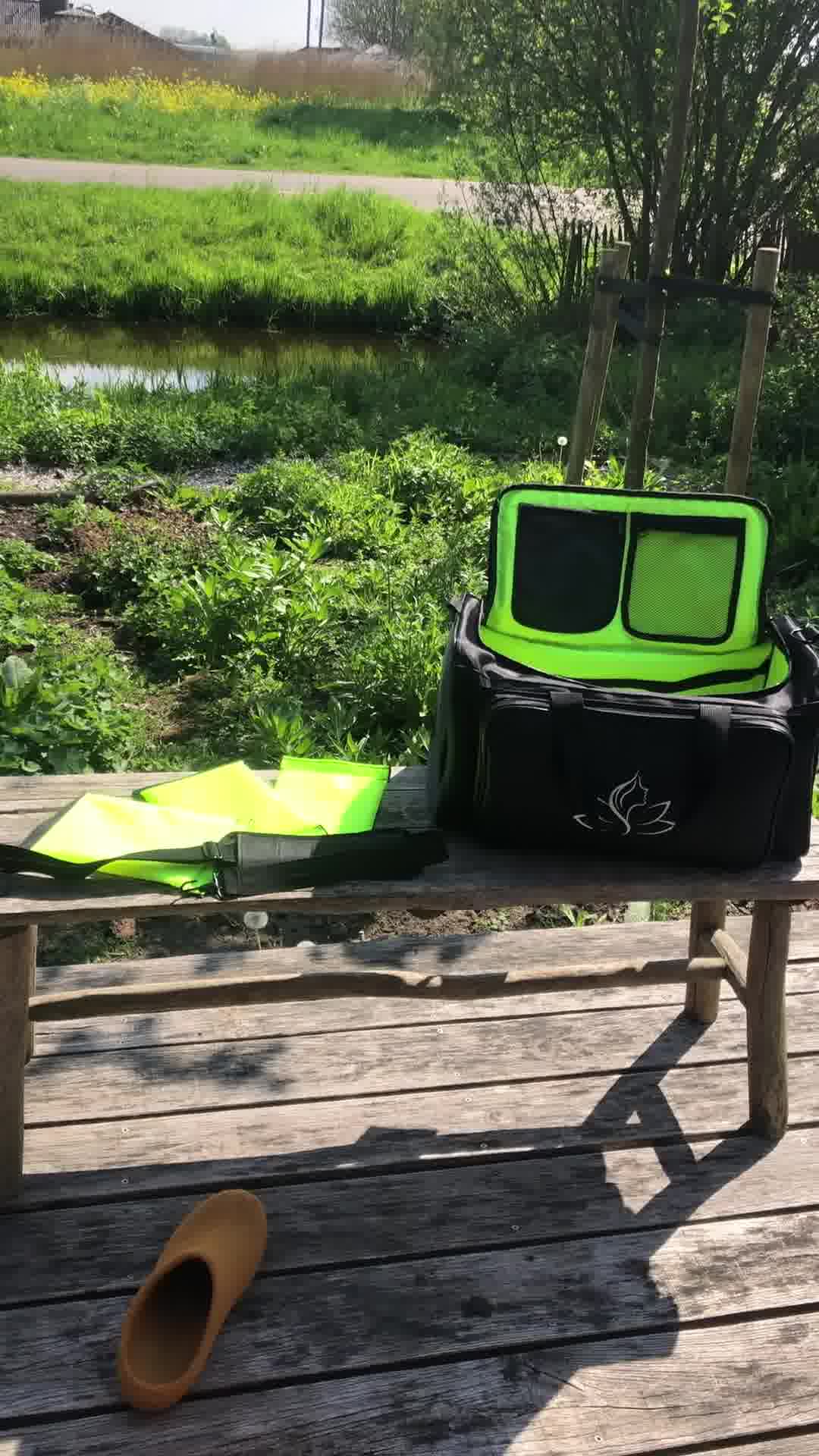 Black Duffel Bag in Nature