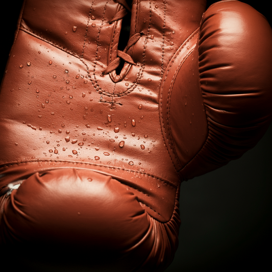 A wet boxing glove
