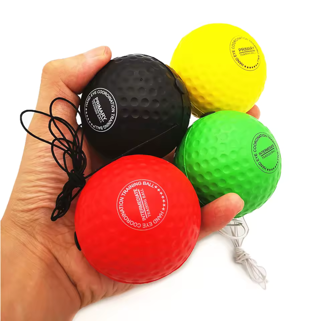 Boxing reflex ball set for improving speed and coordination
